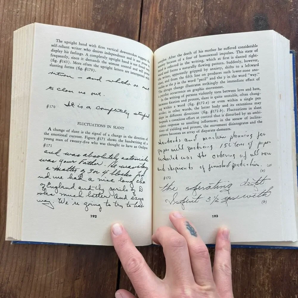 1952 Handwriting Pantheon Hardcover Book Klara G Roman Analysis Ephemera VTG